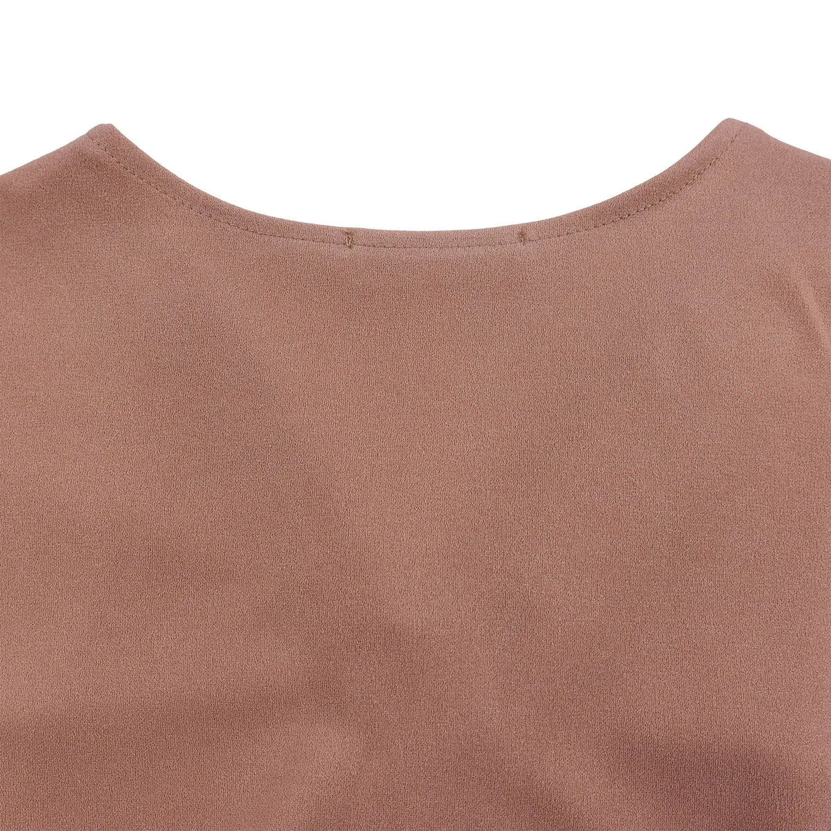 Summer New V-neck Elegant Solid Color Pleated Dress Fashionable Casual Knee-Length Women's Dress