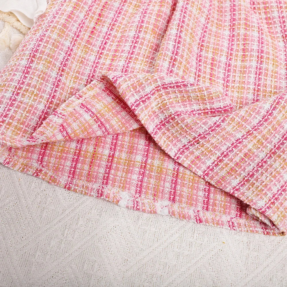 Menoea Girls' Dress 2023 Autumn New Girls' Round Neck Plaid Lace Button Long Sleeve Dress Girls' Fashion Patchwork Dress