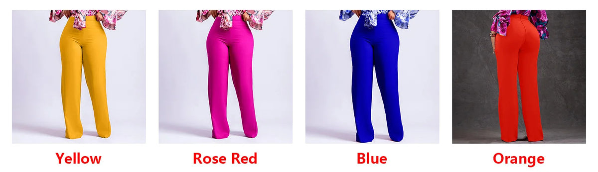 Women Shiny Yellow Capris Pants High Waist Trousers Office Work Lady Full Length Summer Bottoms Capris 2023 Spring Summer